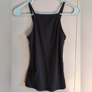 Black Ribbed Women's Top
